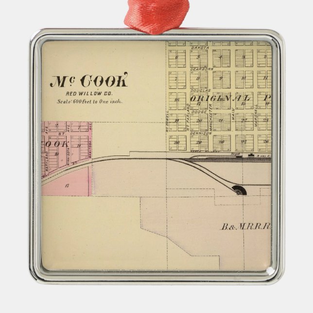 McCook Nebraska Julgransprydnad Metall (Framsidan)