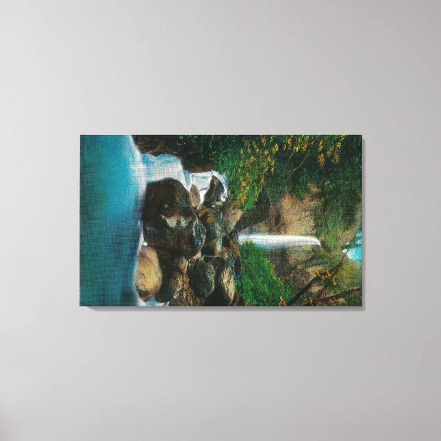 McCord Creed Falls på Columbia River Canvastryck (Framsida)