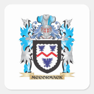 Mccormack vapensköld - familjvapensköld fyrkantigt klistermärke