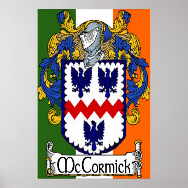 McCormick Jackar om Arm Irish Flagga Print Poster (Framsidan)