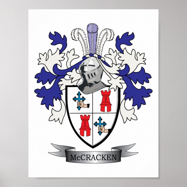 McCracken Family Crest Jackar om Arm Poster (Framsidan)