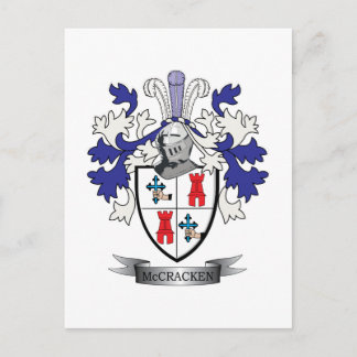 McCracken Family Crest Jackar om Arm Vykort