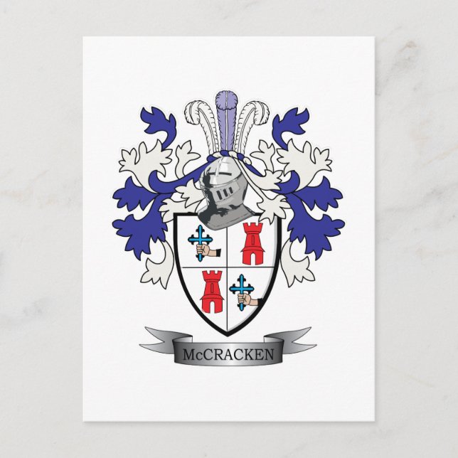 McCracken Family Crest Jackar om Arm Vykort (Framsida)