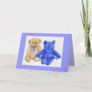 McCuddles och Blue Bear Grattis på födelsedagen Kort
