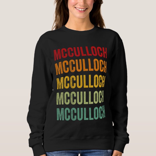 McCulloch County Texas regnbågstextdesign T Shirt (Framsida)