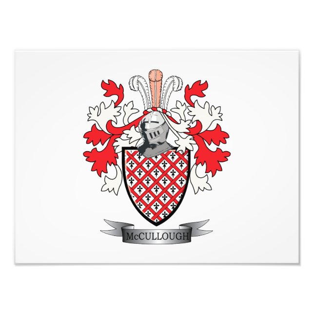 McCullough Family Crest Jackar om Arm Fototryck (Framsidan)
