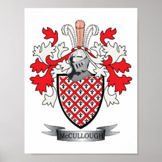 McCullough Family Crest Jackar om Arm Poster