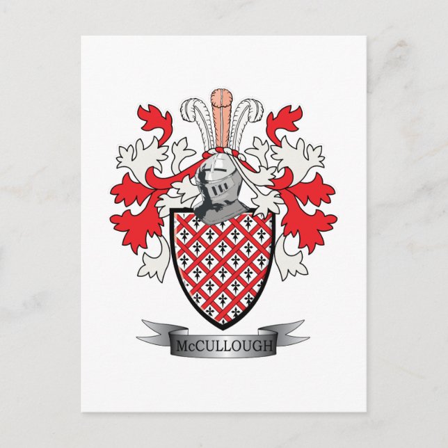 McCullough Family Crest Jackar om Arm Vykort (Framsida)