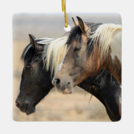 McCullough Peaks Traveler Vild Horse Ceramic Ornam Julgransprydnad Keramik