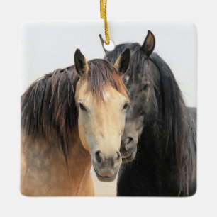 McCullough Peaks Vild Horses Ceramic Ornament
