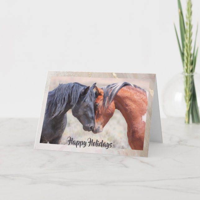 McCullough Peaks Vild Horses Helgdag Card Kort (Framsida)