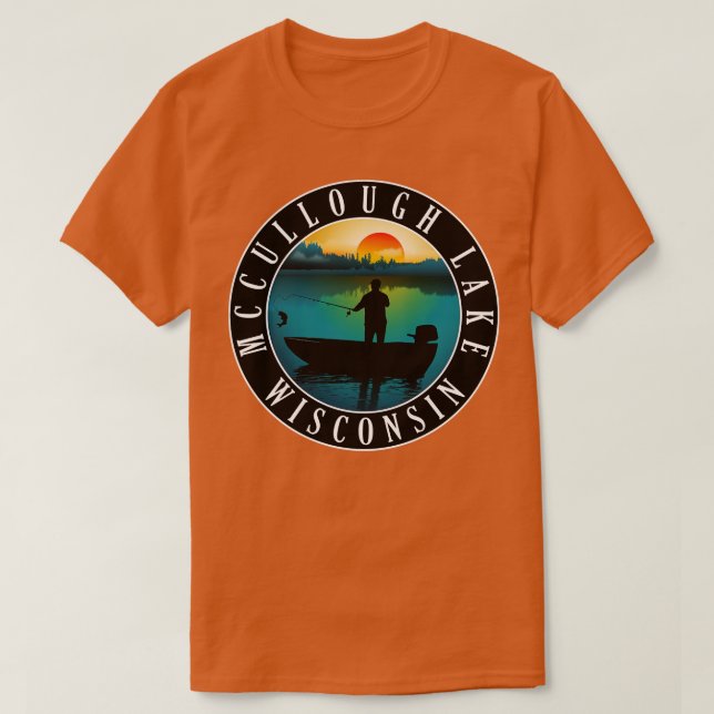 McCullough Sjö Wisconsin Canoeing T Shirt (Design framsida)