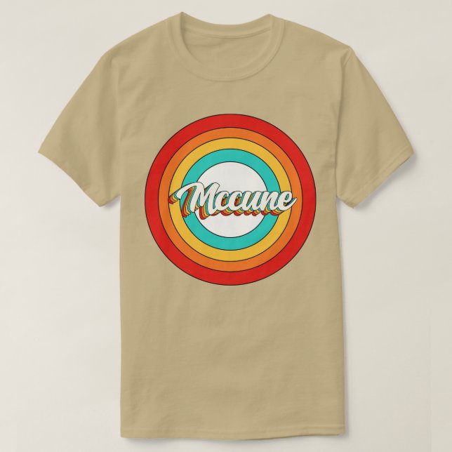 Mccune Namn Shirt Vintage Circle T (Design framsida)