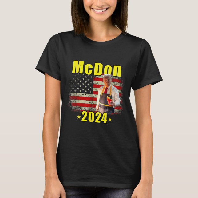 Mcdon Funny Donald Trump French Fry Cooking Fries  T Shirt (Framsida)
