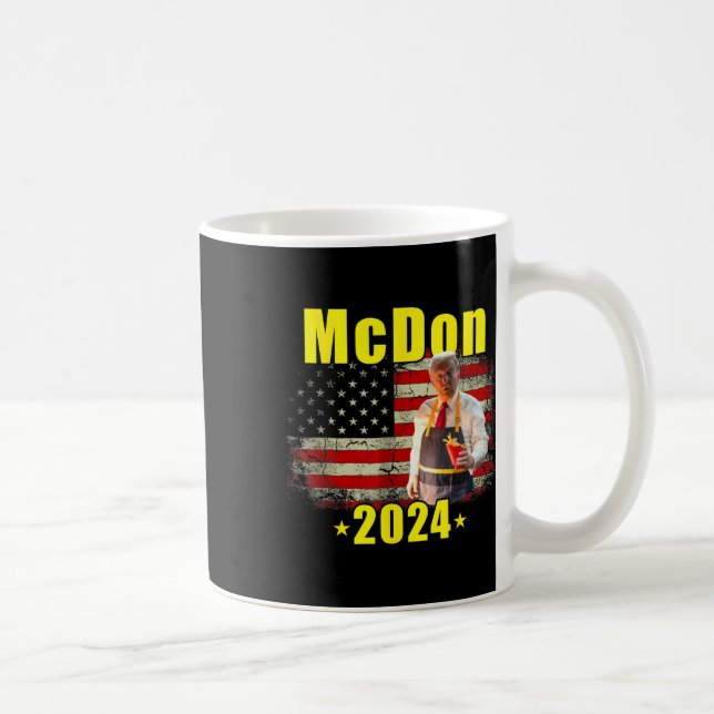 Mcdon Rolig Donald Trump Fransk Stekning Friterar  Kaffemugg (Höger)