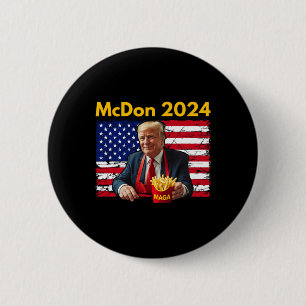 Mcdon Rolig Donald Trump pommes frites Kokar pomme Knapp