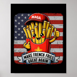 Mcdon Rolig Donald Trump Pommes Frites Stekar Frie Poster