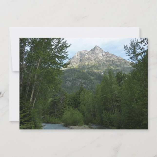 McDonald Creek vid Glacier National Park Kort (Framsida)