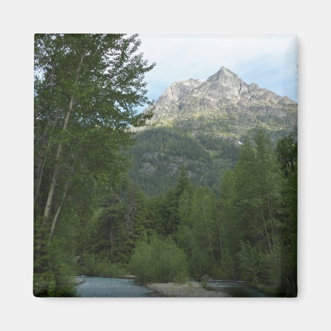McDonald Creek vid Glacier National Park Magnet (Framsidan)