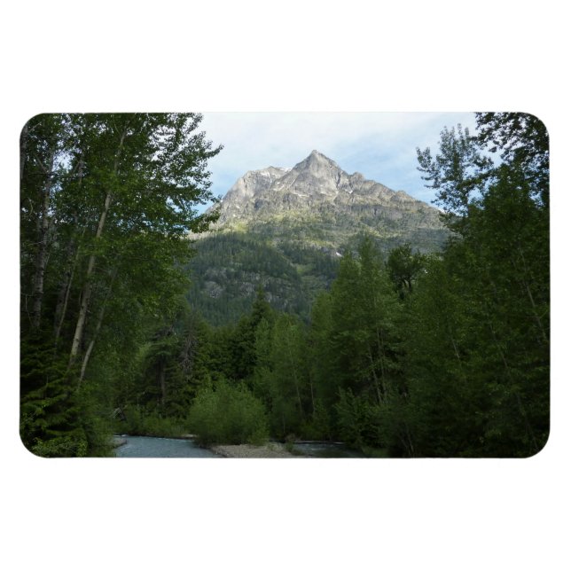 McDonald Creek vid Glacier National Park Magnet (Horisontell)