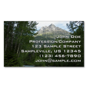 McDonald Creek vid Glacier National Park Magnetiska Visitkort