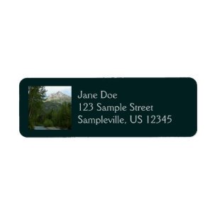 McDonald Creek vid Glacier National Park Returadress Etikett