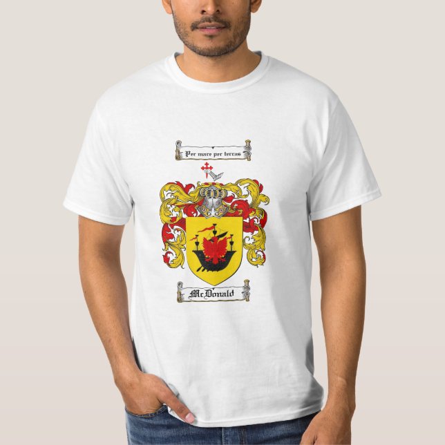 Mcdonald familjvapensköld - Mcdonald vapensköld T-shirt (Framsida)