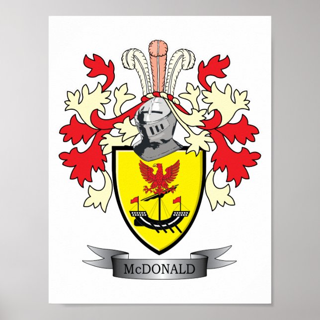 McDonald Family Crest Jackar om Arm Poster (Framsidan)