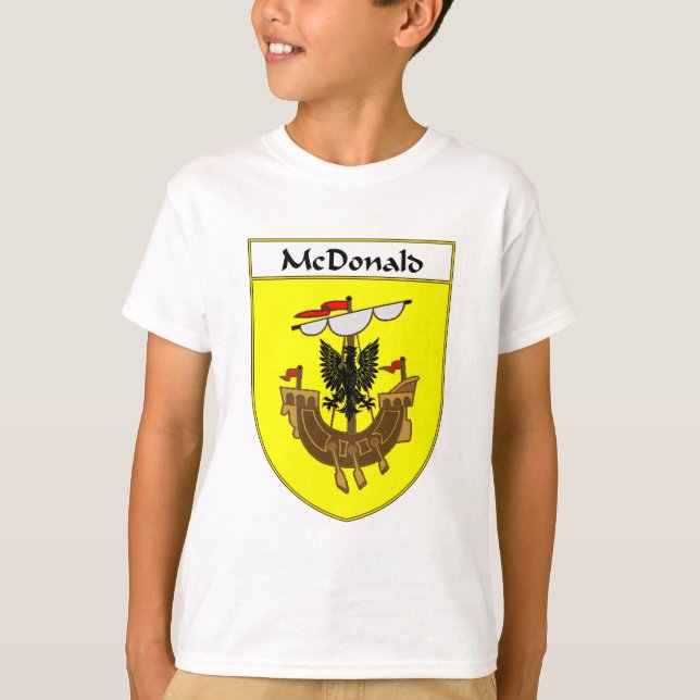 McDonald Jackar om Arm/Family Crest T Shirt (Framsida)