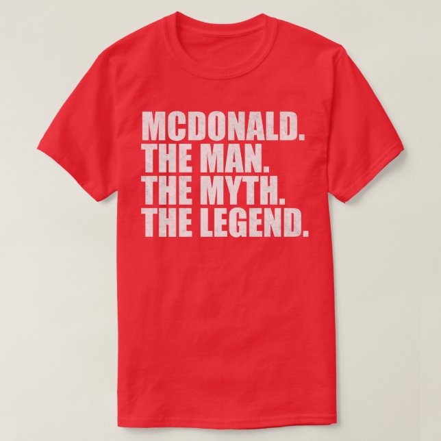 Mcdonald Mcdonald Family namn Mcdonald efternamn M T Shirt (Design framsida)