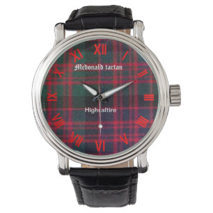 mcdonald tartanklocka vid highsaltire armbandsur