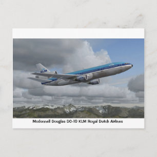 McDonnell Douglas DC-10 of KLM Royal Dutch Airline Vykort