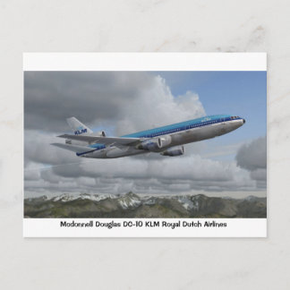 McDonnell Douglas DC-10 of KLM Royal Dutch Airline Vykort