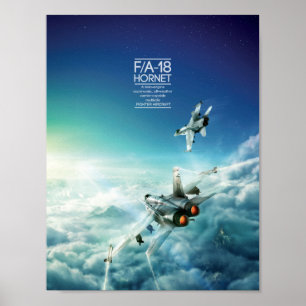 McDonnell Douglas F/A-18 bålgetingaffisch Poster