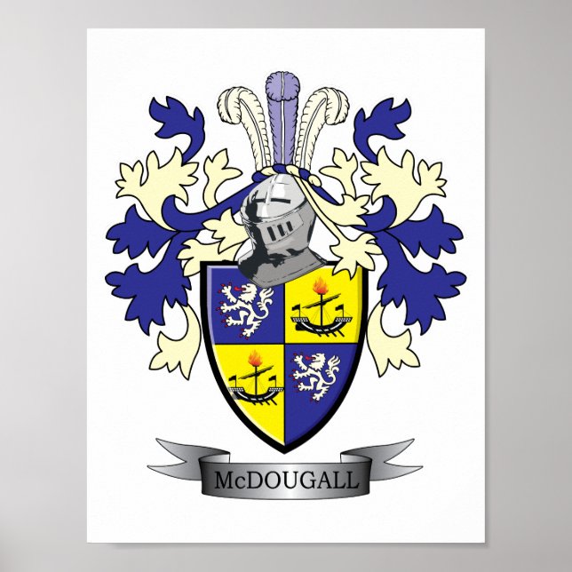 McDougall Family Crest Jackar om Arm Poster (Framsidan)