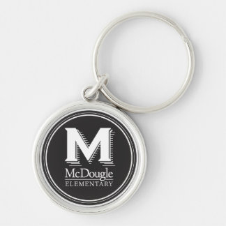 McDougle Keychain Rund Silverfärgad Nyckelring