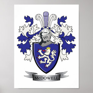 McDowell Family Crest Jackar om Arm Poster