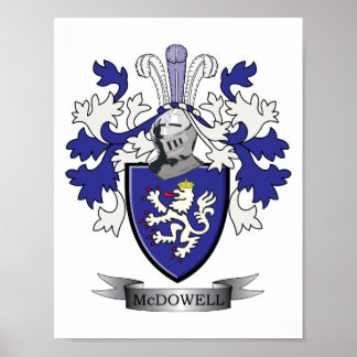 McDowell Family Crest Jackar om Arm Poster