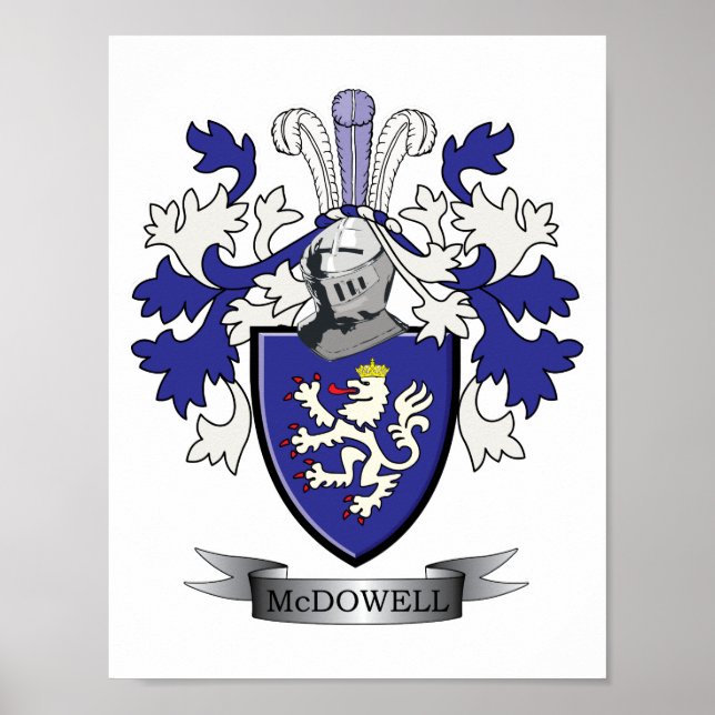 McDowell Family Crest Jackar om Arm Poster (Framsidan)