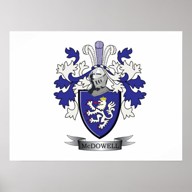 McDowell Family Crest Jackar om Arm Poster (Framsidan)