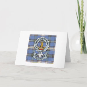 McDowell Vapensköld + Tartan Greeting Card Kort