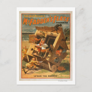 McFaddens platta teatraliska Poster Vykort