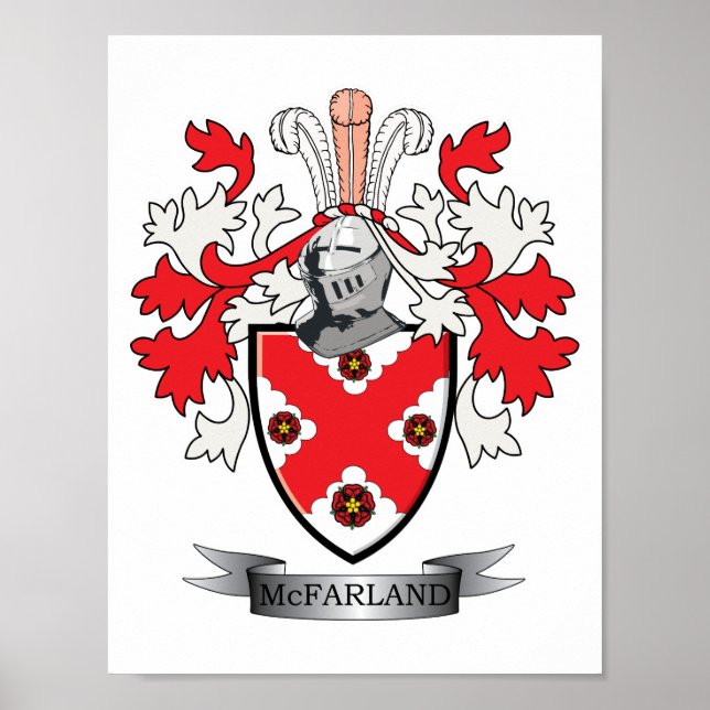 McFarland Family Crest Jackar om Arm Poster (Framsidan)