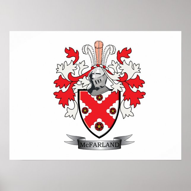 McFarland Family Crest Jackar om Arm Poster (Framsidan)