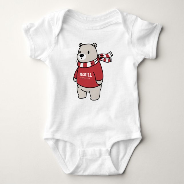 McGill Universiteten Bear with Sweater T Shirt (Framsida)