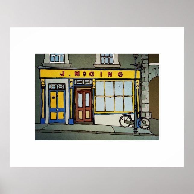 McGings Pub, Westport, Irland Poster (Framsidan)