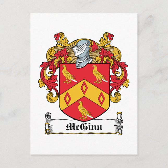 McGinn Family Crest Vykort (Framsida)
