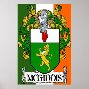 McGinnis Jackar om Arm Irish Flagga Print Poster