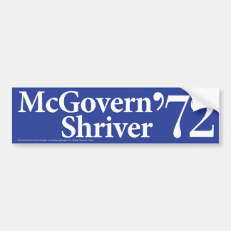 McGovern Shriver vintagebildekal 1972 Bildekal