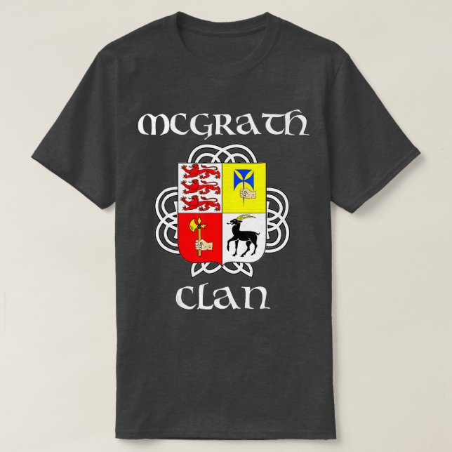 McGrath Family Crest Irish Reunion T Shirt (Design framsida)